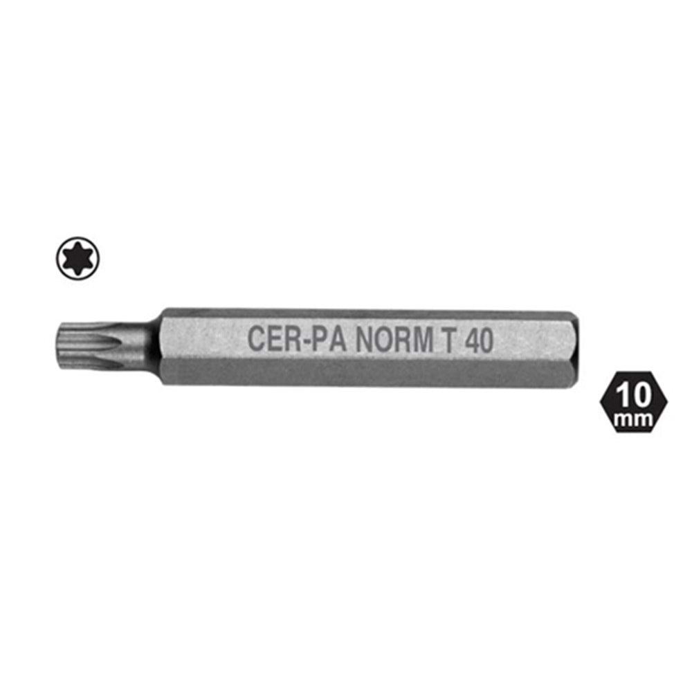 Cer-pa X-Plus H10 Torx Bits Torks Uç Ucu 75mmT55