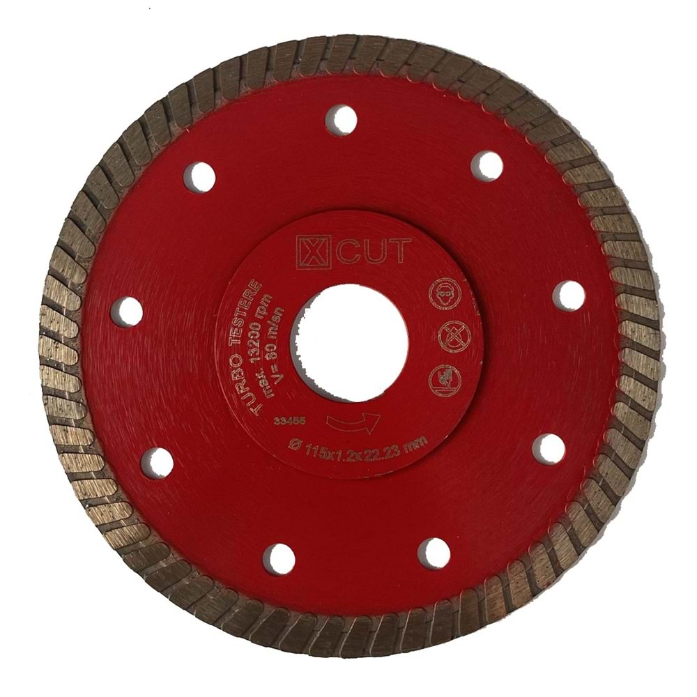 Kristal TX-Cut Turbo Elmas Hassas İnce Seramik Fayans Kesici Disk 115mm