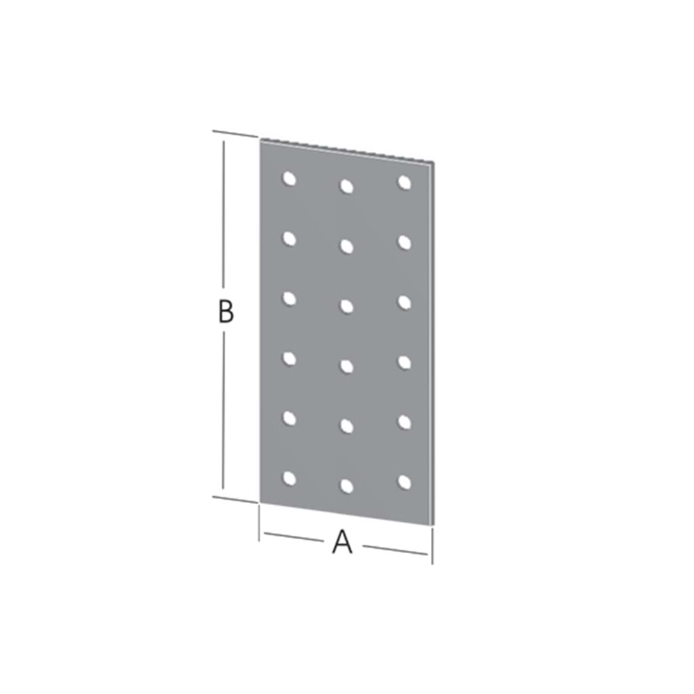 Düz Lama Bağlantı Sac Gönye 60x200mm