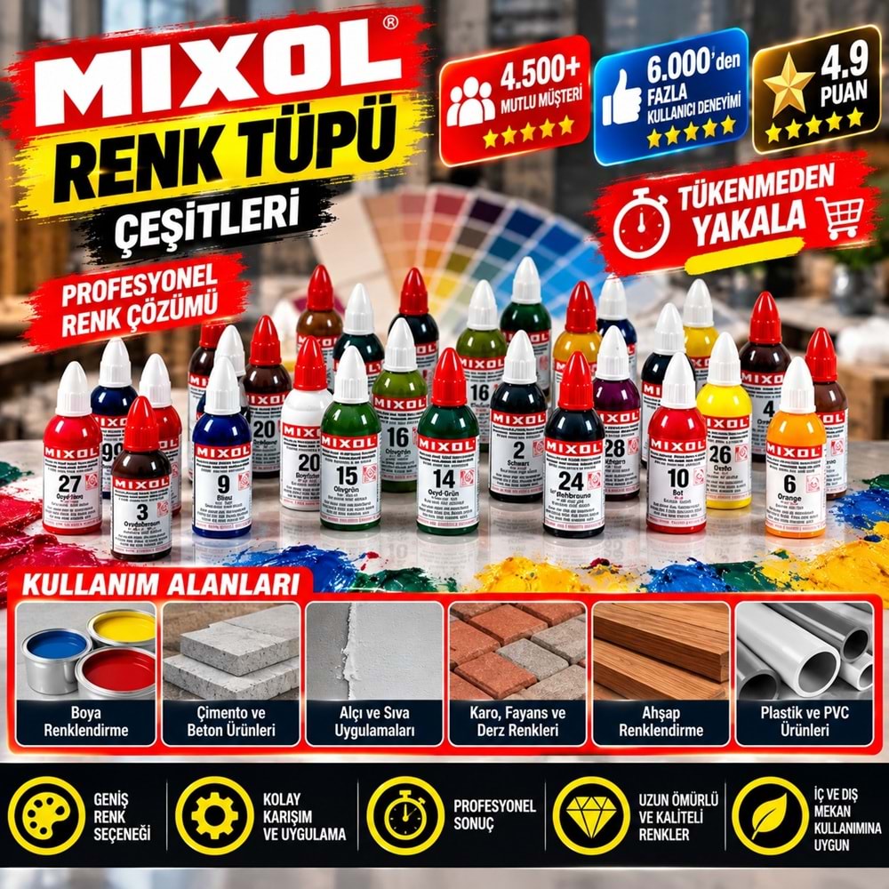 Mixol Renk Tüpü Tam Pembe No:28 - 20ml