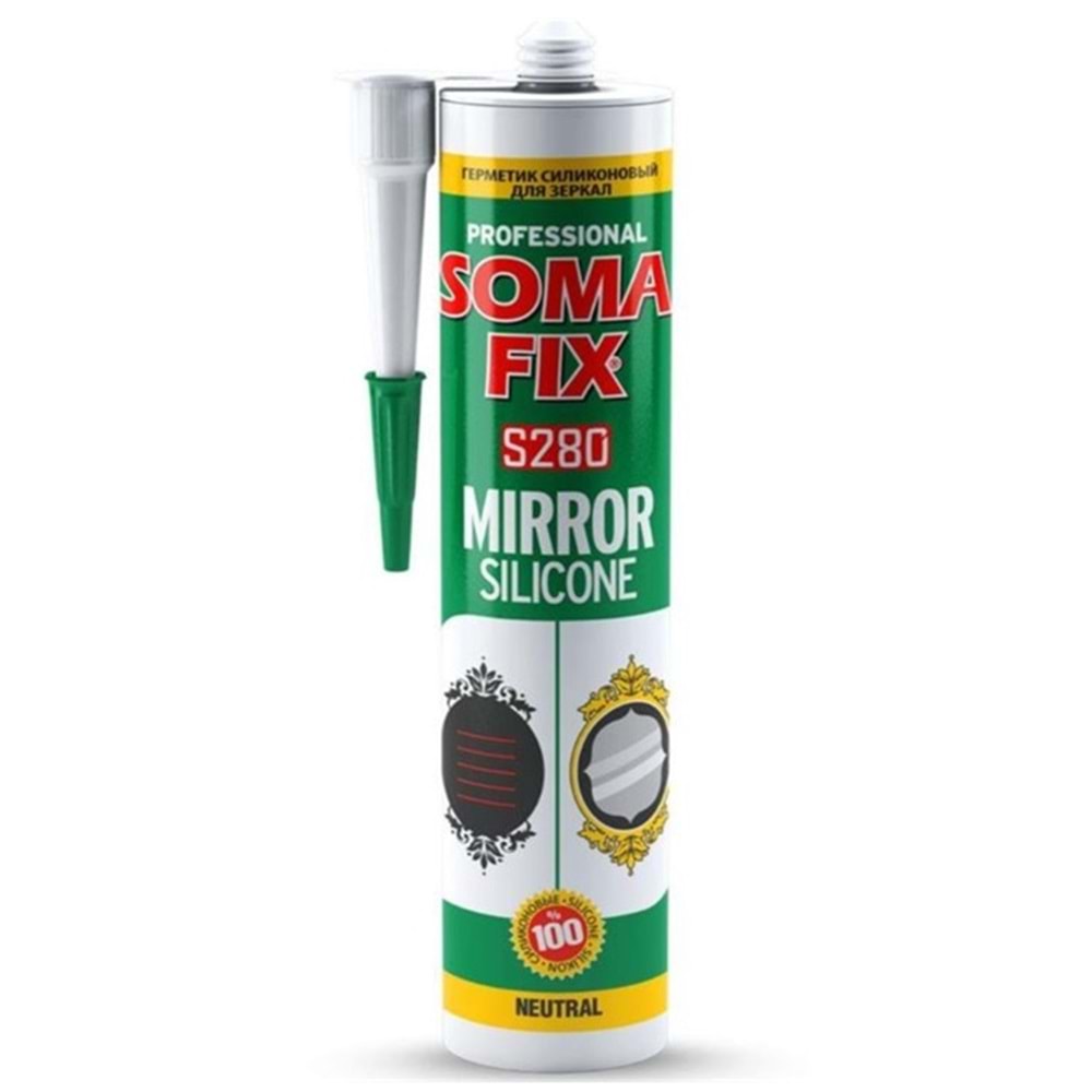 Somafix Ayna Silikonu Şeffaf 280ml