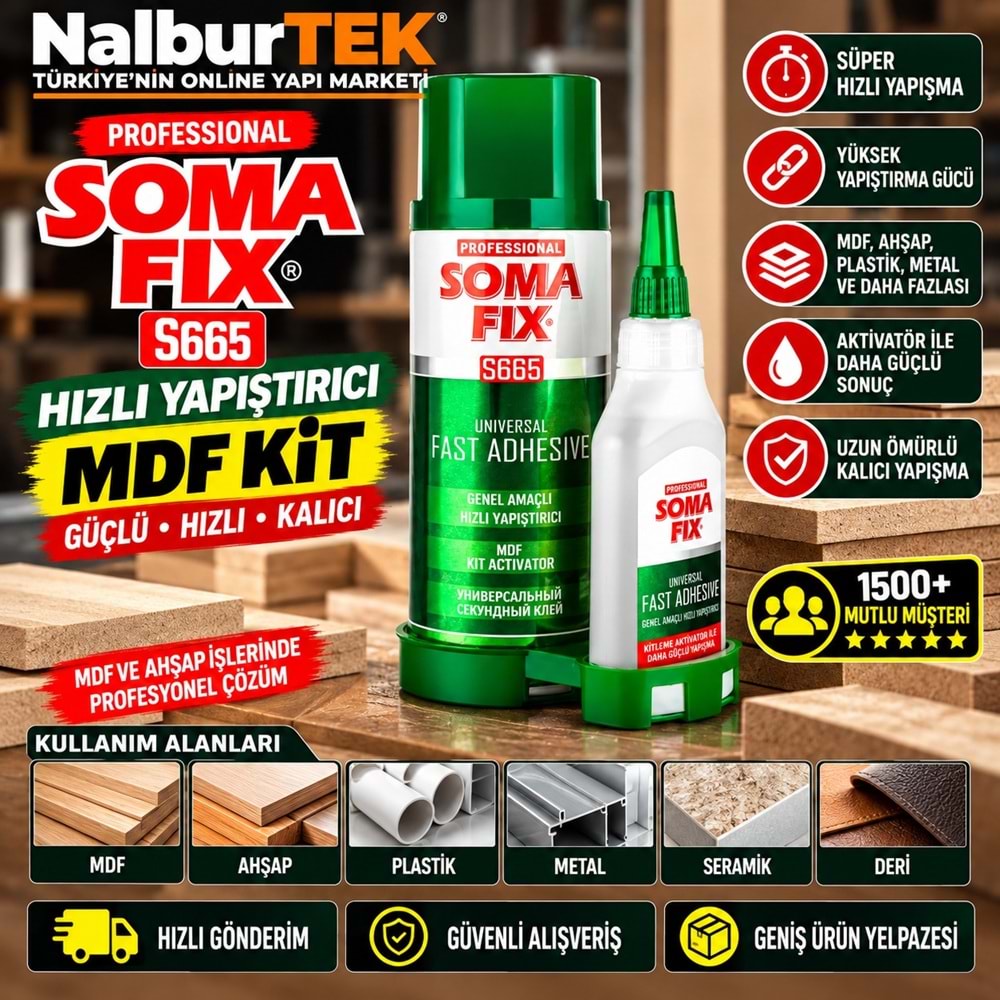 Somafix Hızlı Yapıştırıcı Mdf Kit 100ml+25gr
