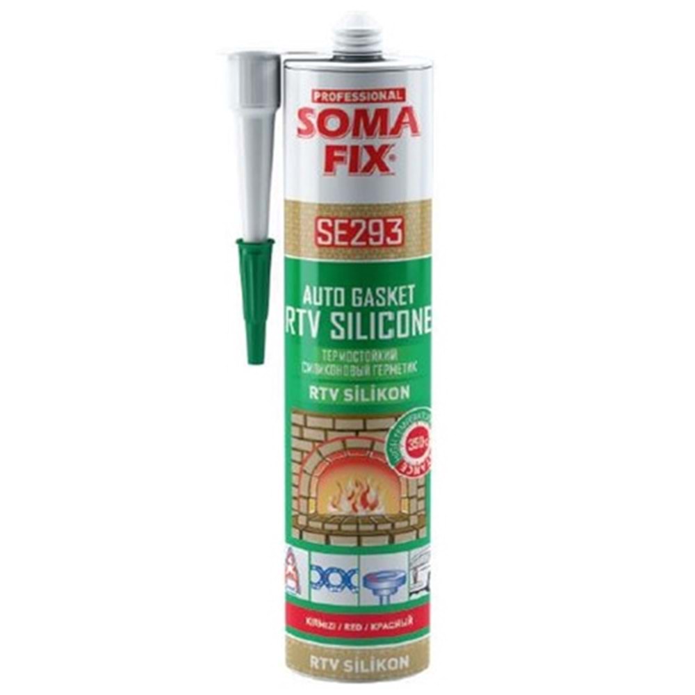 Somafix Rtv Yüksek Isı Silikonu Sıvı Conta Kırmızı 280gr
