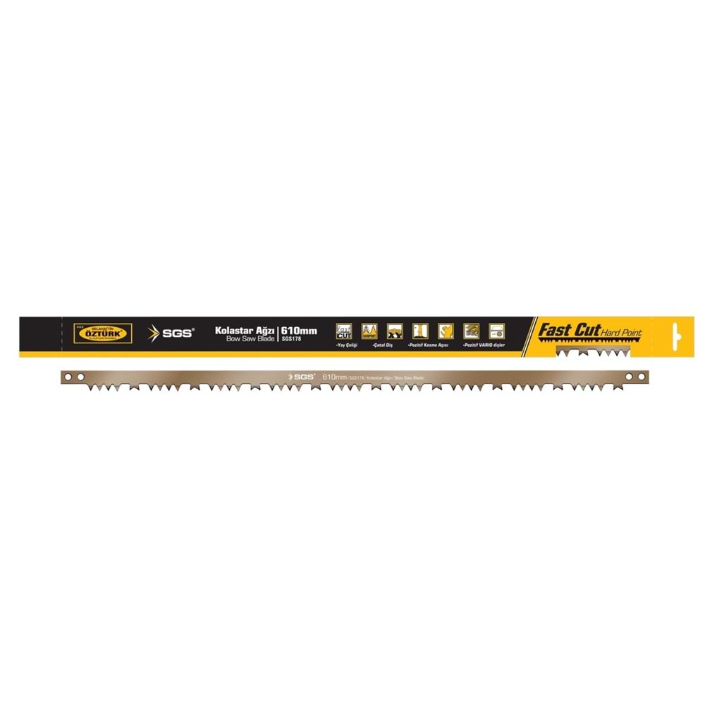 SGS Kolastar Testere Ağzı Çapraz Diş 61cm