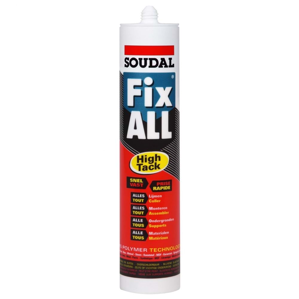 Soudal Fix All High Tack Hibrit Çok Amaçlı Korniş/Kornej Yapıştırıcı Beyaz 290ml