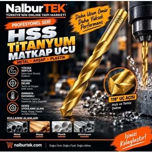 Hss Matkap Ucu Titanyum Kaplı DIN 338 1mm