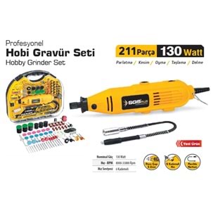 SGS Hobi Gravür Seti 130 W 211 Parça