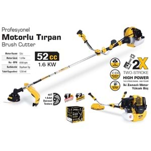 SGS Motorlu Tırpan Benzinli 52 CC 1.6 KW