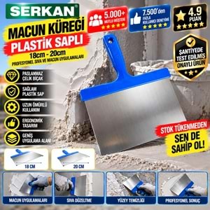 Serkan Macun Küreği Plastik Saplı 18cm