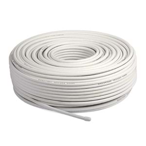 Uydu Anten Kablosu Beyaz RG6-U6 100 mt