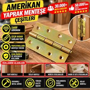 Amerikan Yaprak Menteşe (24 Adet) - 1.5 No