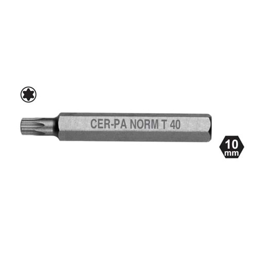 Cer-pa X-Plus H10 Torx Bits Torks Uç Ucu 75mmT55