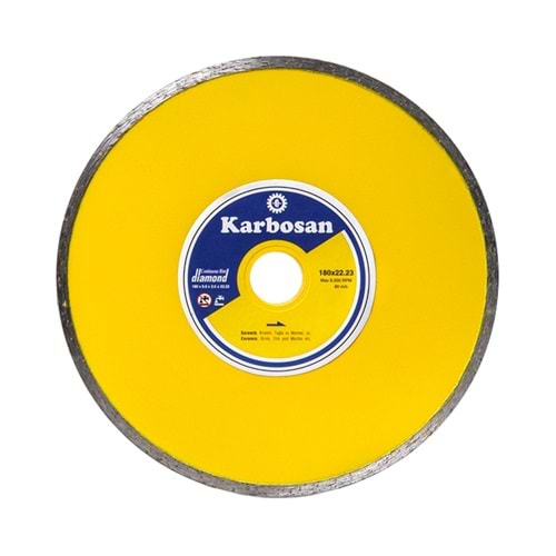 Karbosan Sürekli Elmas Mermer Granit Kesici Disk 230x2.3x22.23