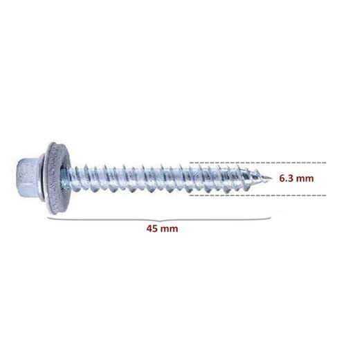 Ahşap Çatı Vidası 6,3x45mm Betofast
