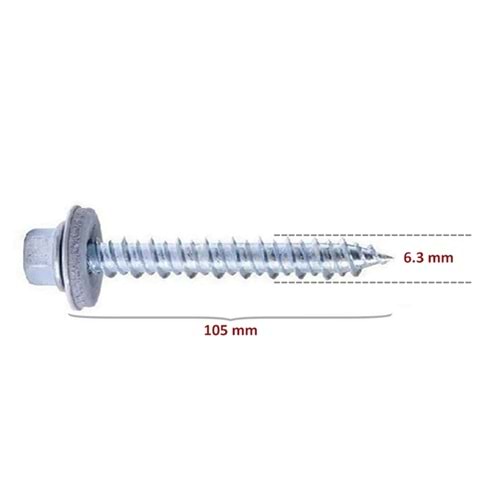 Ahşap Çatı Vidası 6,3x105mm Betofast