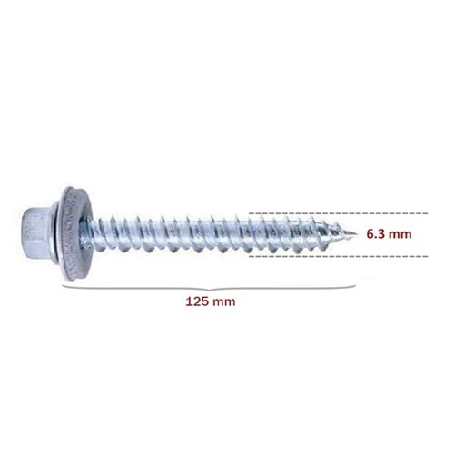 Ahşap Çatı Vidası 6,3x125 mm Betofast