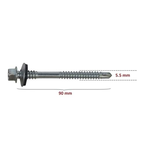 Trapez Çatı Vidası 5,5x90