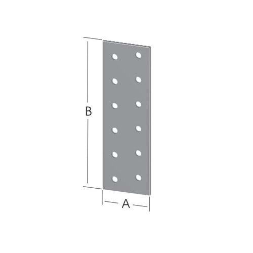 Düz Lama Bağlantı Sac Gönye 40x80mm