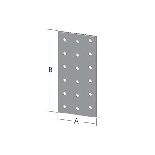 Düz Lama Bağlantı Sac Gönye 60x200mm