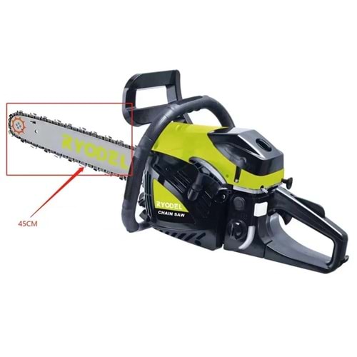 Ryodel Benzinli Ağaç Kesme Motoru/Testere 45cm