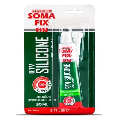 Somafix Rtv Yüksek Isı Silikonu Sıvı ContaTüp Kırmızı 50ml