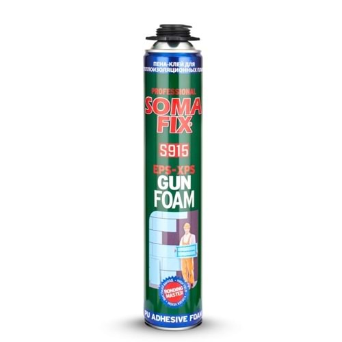Somafix Mantolama Yapıştırma Şişmeyen Tabancalı Köpük Eps-Xps 750ml