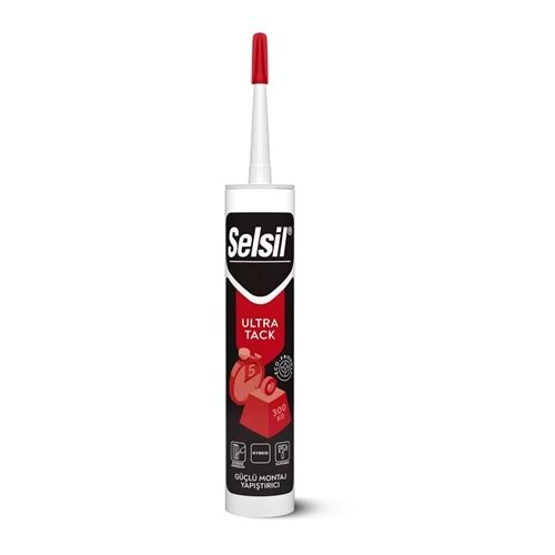 Selsil 290 ml Ultra High Tack Hibrit Çok Amaçlı Korniş/Kornej Yapıştırıcı Beyaz