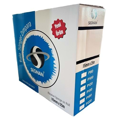 Segnan Rulo Sünger Zımpara 115mm 25mt 220 Kum