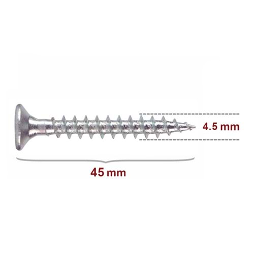 Sunta Vidası 4,5x45 (200 Adet)