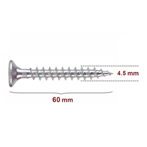 Sunta Vidası 4,5x60 (200 Adet)
