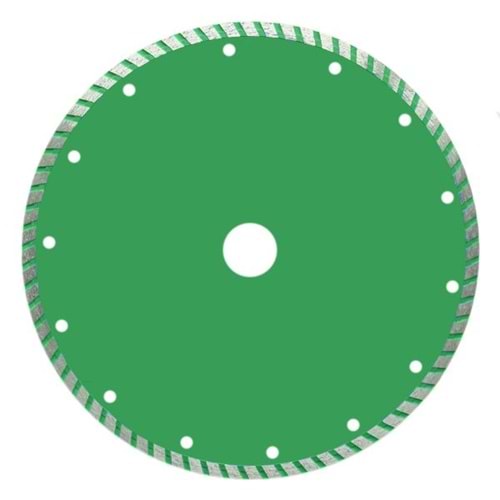 Turbo Elmas Mermer Granit Kesici Disk Delikli 180mm