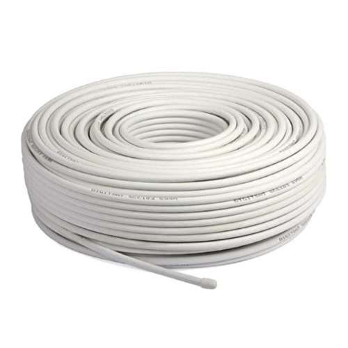 Uydu Anten Kablosu Beyaz RG6-U6 100 mt