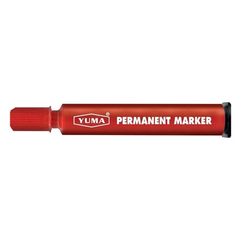 Yuma Parmanent Yuvarlak Uçlu Koli Kalemi Kırmızı