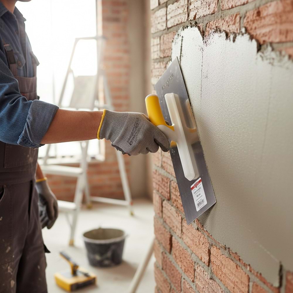 Kristal Alçı Malası Plastik Saplı 40cm