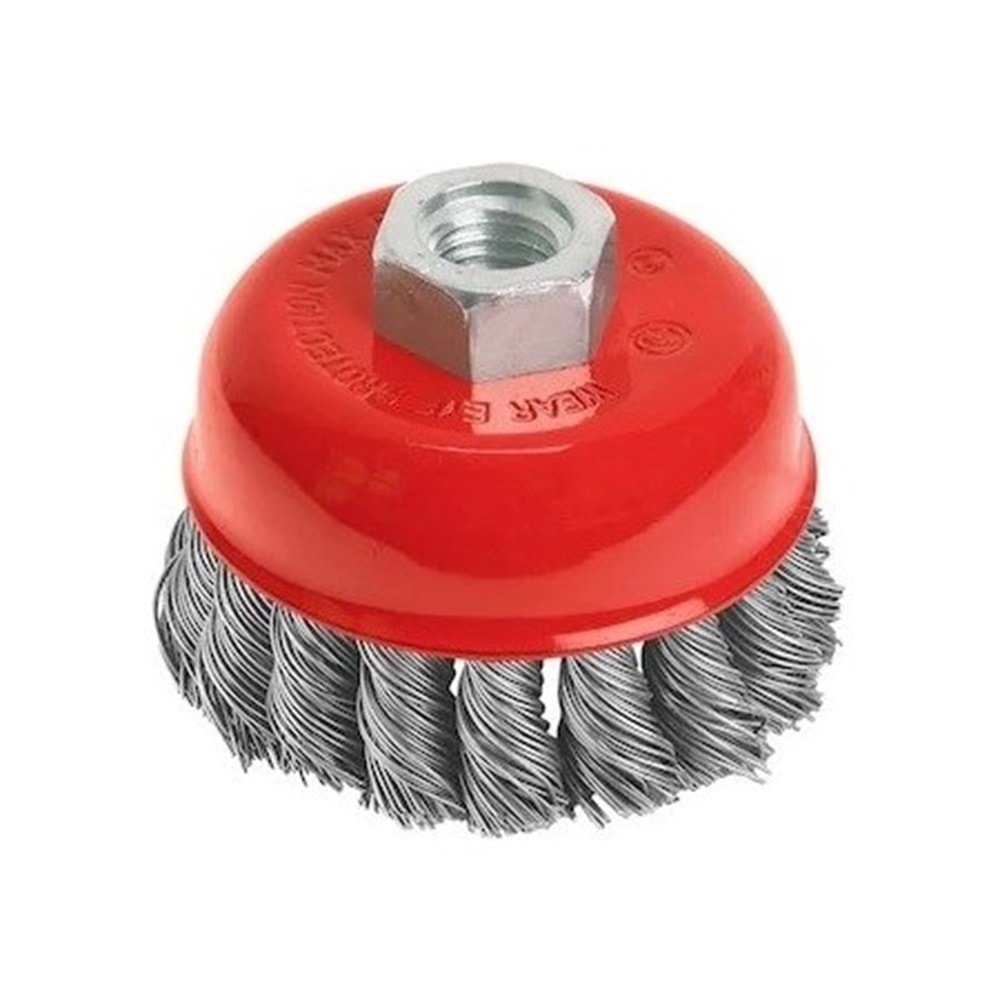 Çanak Tel Fırça Burgulu 100mm