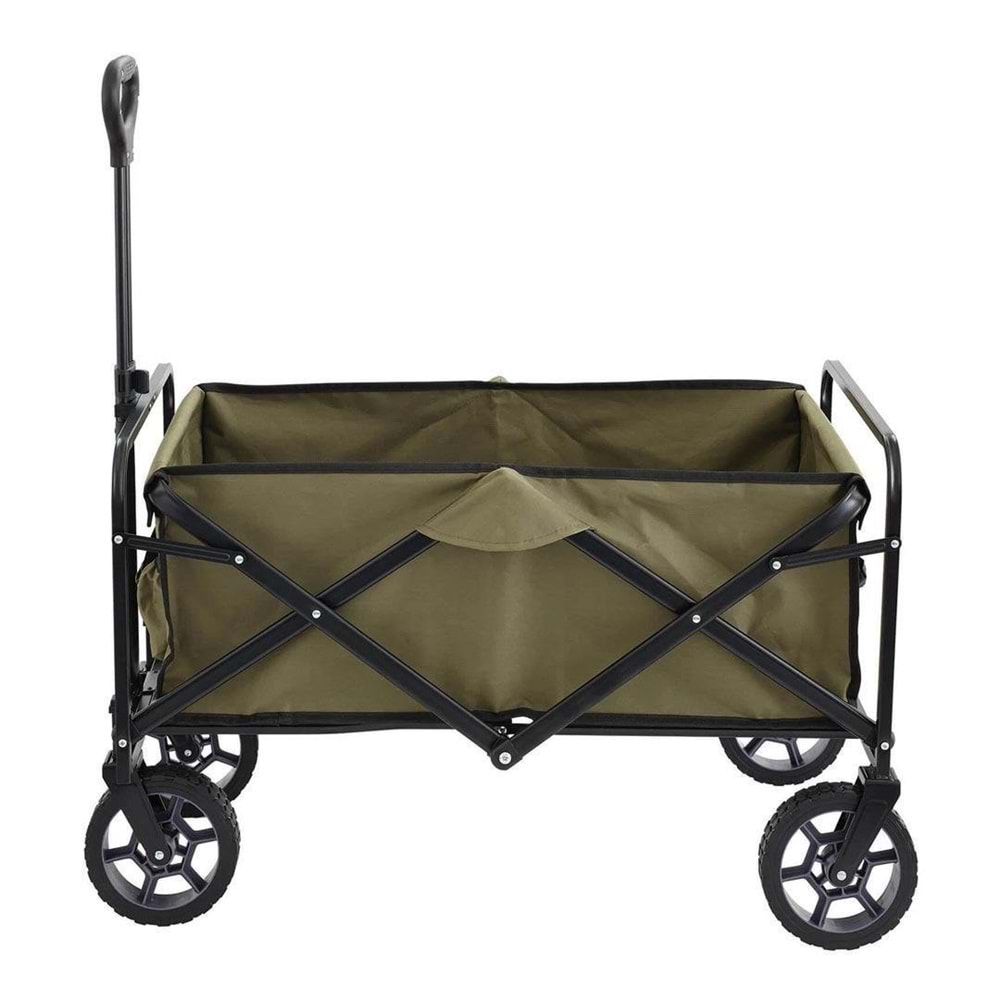 Vagon Tipi Kamp Çok Amaçlı Katlanır Yük-Koli Taşıma Servis Arabası