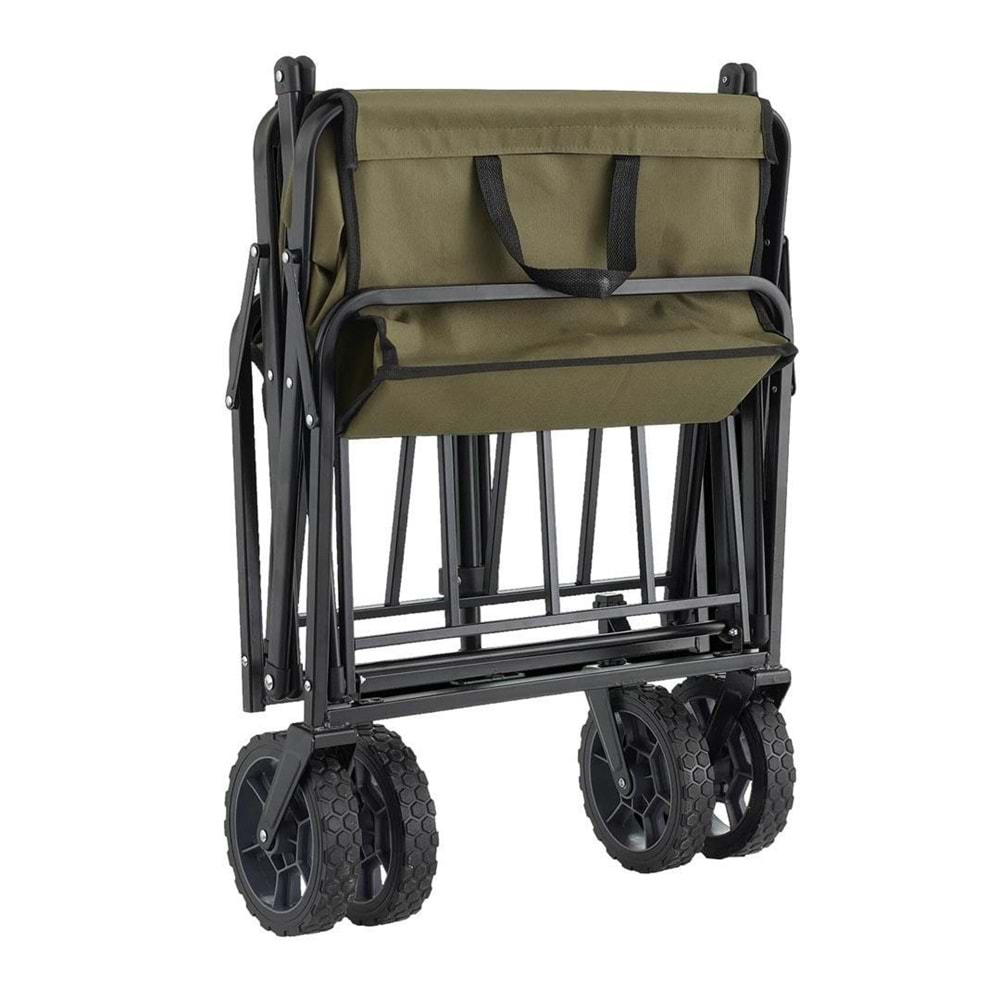 Vagon Tipi Kamp Çok Amaçlı Katlanır Yük-Koli Taşıma Servis Arabası