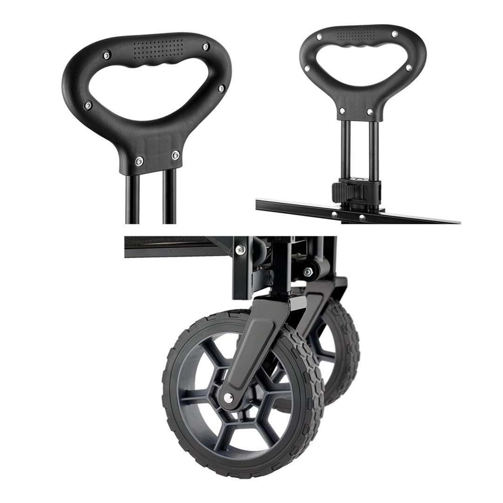 Vagon Tipi Kamp Çok Amaçlı Katlanır Yük-Koli Taşıma Servis Arabası