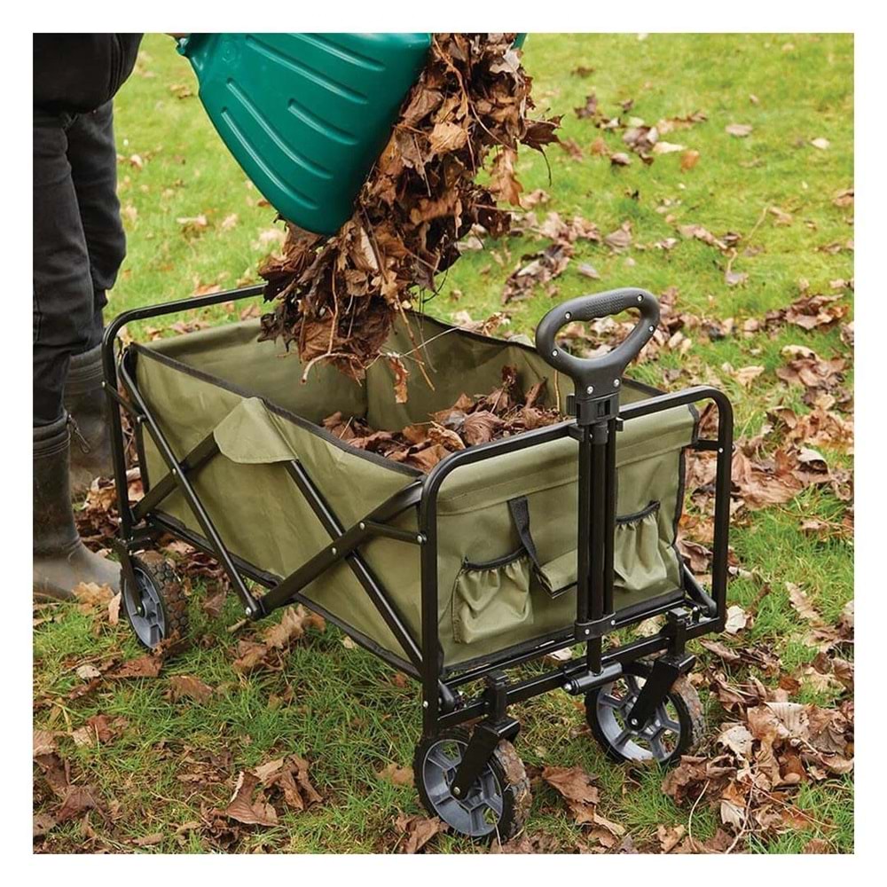 Vagon Tipi Kamp Çok Amaçlı Katlanır Yük-Koli Taşıma Servis Arabası