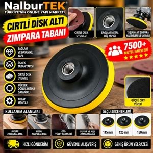 Cırtlı Disk Altı Zımpara Tabanı 115mm
