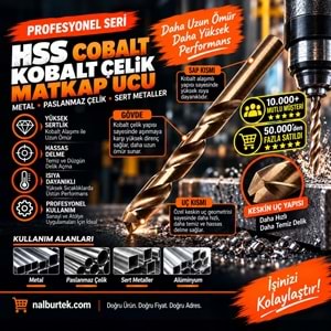 Hss Cobalt Kobalt Çelik Matkap Ucu 1,5mm