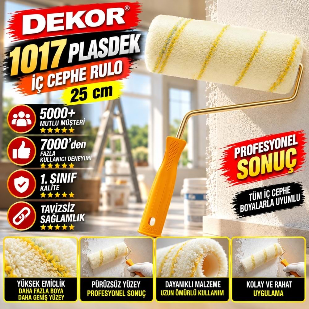 Dekor 1017 Plasdek İç Cephe Rulo 25cm