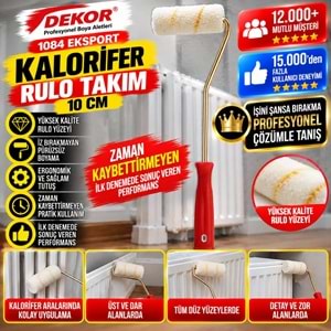 Dekor 1084 Eksport Kalorifer Rulo Takım10cm