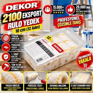 Dekor 2100 Eksport Rulo Yedek 10cm (12 Adet)