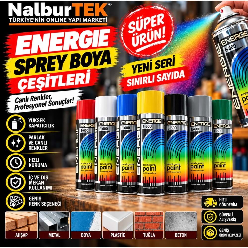 Energie 7016 Sprey Boya 400ml Antrasit Gri