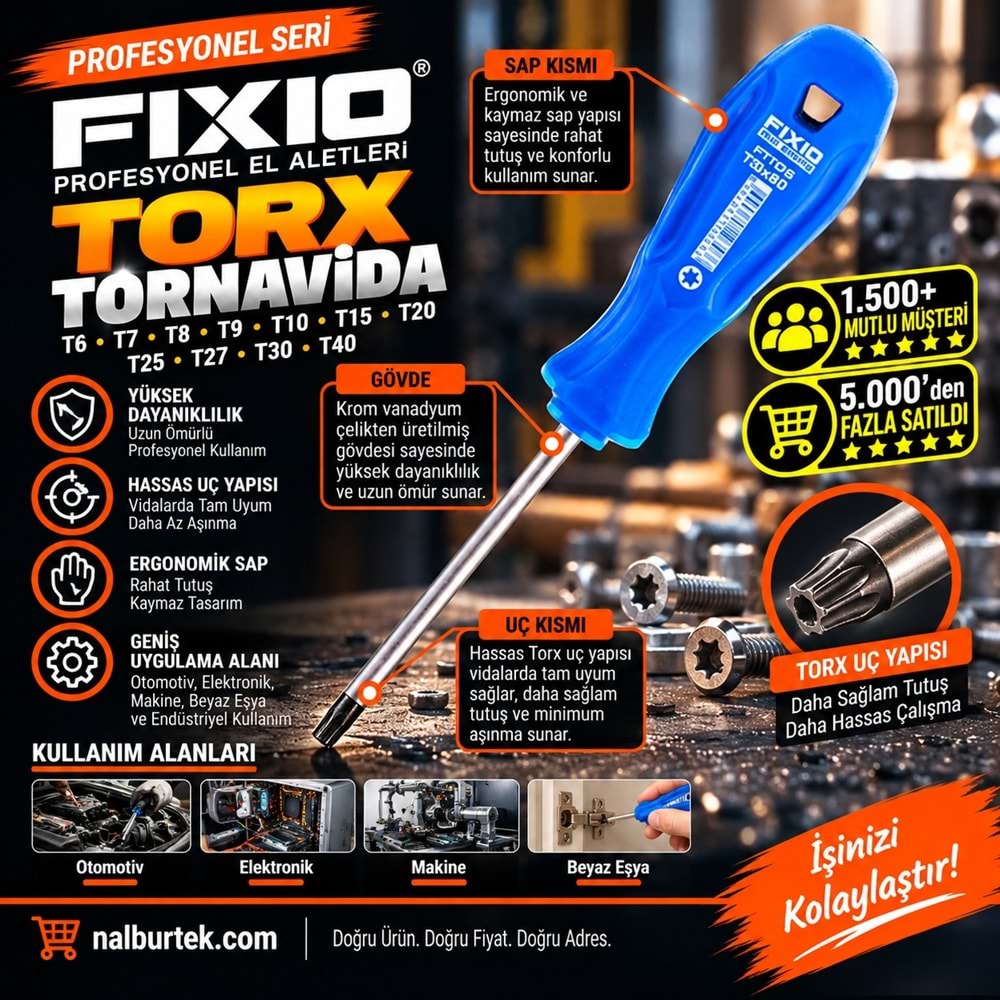 Fixio Torx Tornavida T30
