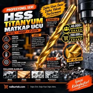 Hss Titanyum Kaplı Matkap Ucu DIN 338 3mm