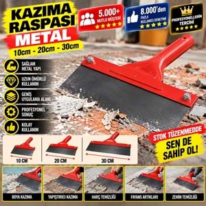 Kazıma Raspası Metal 20cm