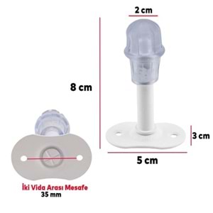 Kapı Tamponu Durdurucu Stoper Metal Beyaz