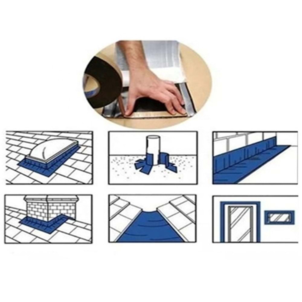 Membran Yalıtım Sakız Bant İzolasyon Bandı 10cm x 15mt